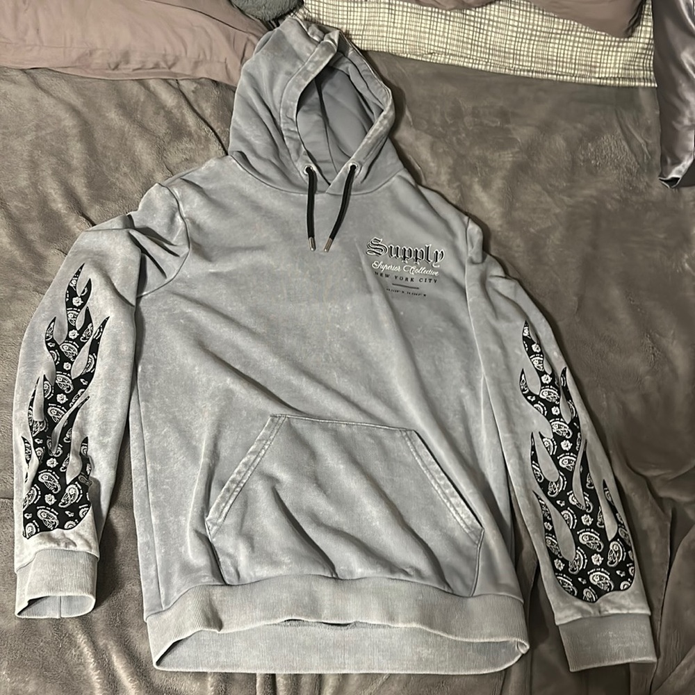 Supply & Demand NYC Acid hoodie gray